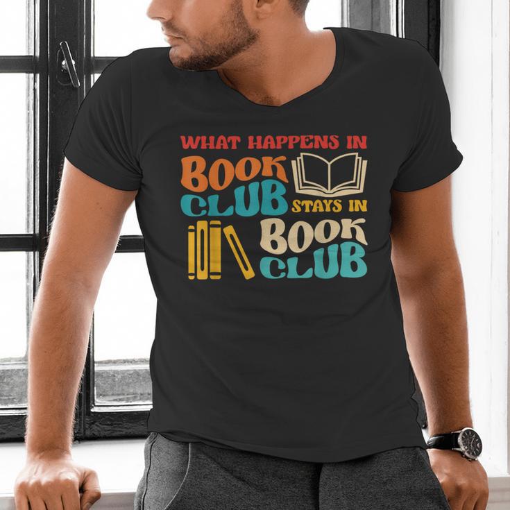 What Happens In Book Club Stays In Book Club Retro Men's V-Neck T-Shirt What Happens In Book Club Stays In Book Club Retro Men's V-Neck T-Shirt