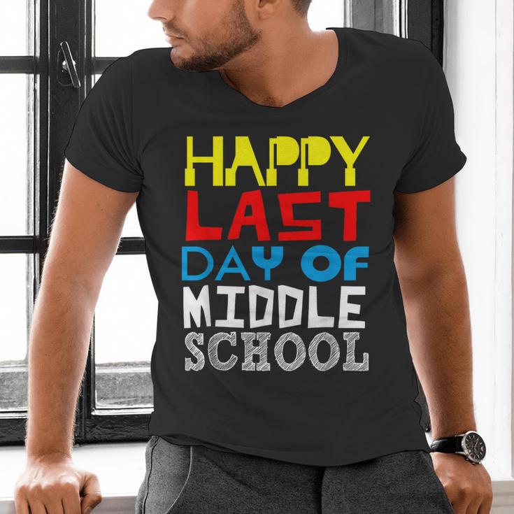 Happy Last Day Of Middle School Graduation Men's V-Neck T-Shirt