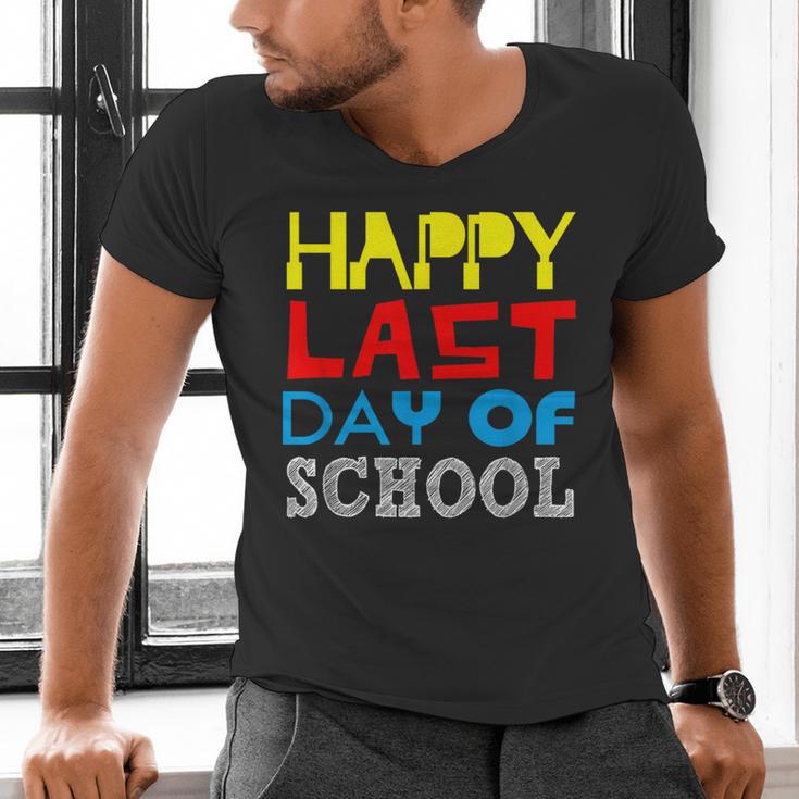 Happy Last Day Of School Graduation Teachers Student Men's V-Neck T-Shirt