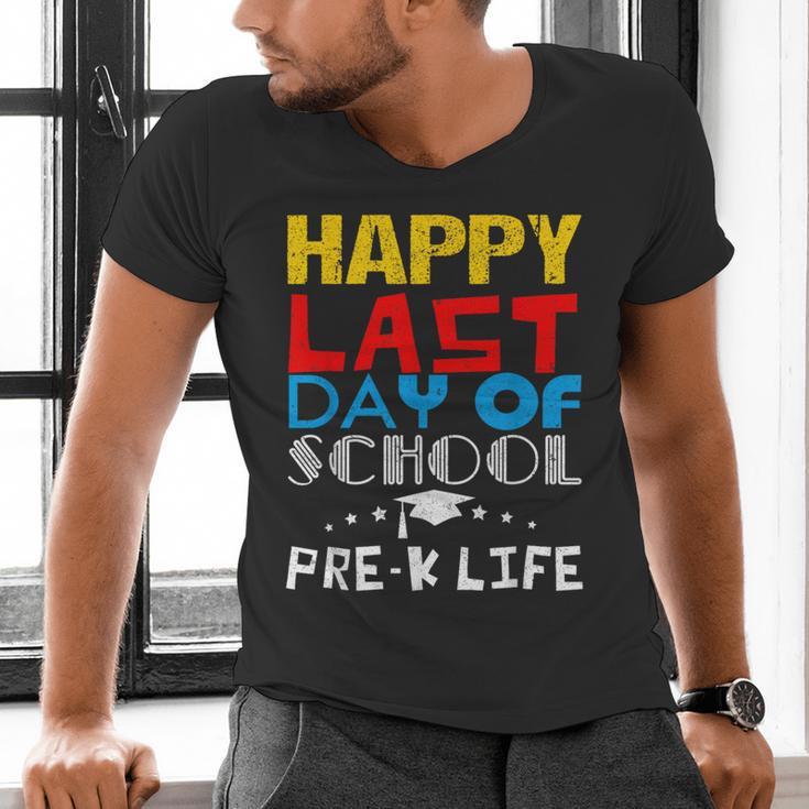 Happy Last Day Of School Pre-K Life Graduation T-Shirt Men's V-Neck T-Shirt