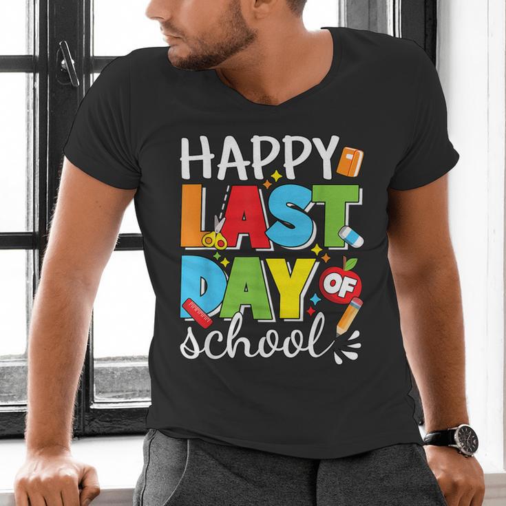 Happy Last Day Of School Teacher Student Graduation Men's V-Neck T-Shirt