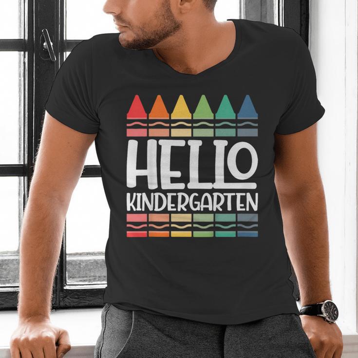 Hello Kindergarten First Day Back To School Graduation Men's V-Neck T-Shirt