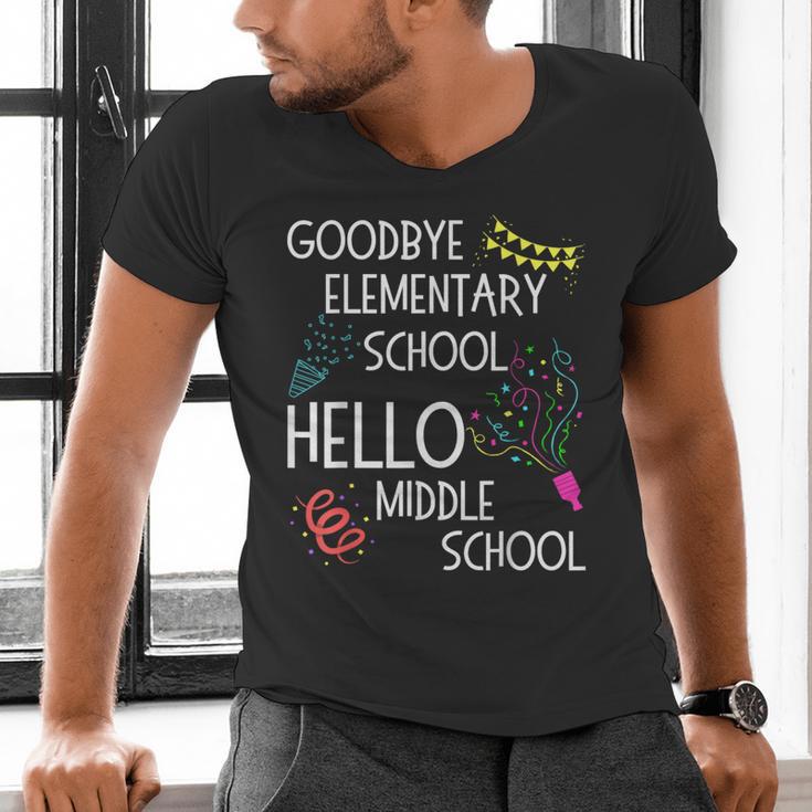 Hello Middle School Graduation Elementary School T-Shirt Men's V-Neck T-Shirt
