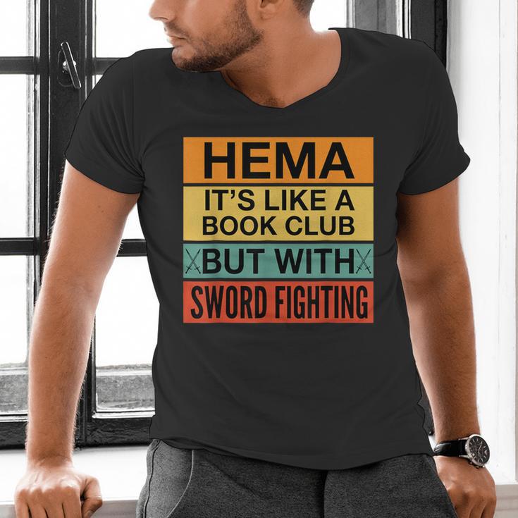Hema Definition Like A Book Club With Swords Men's V-Neck T-Shirt Hema Definition Like A Book Club With Swords Men's V-Neck T-Shirt