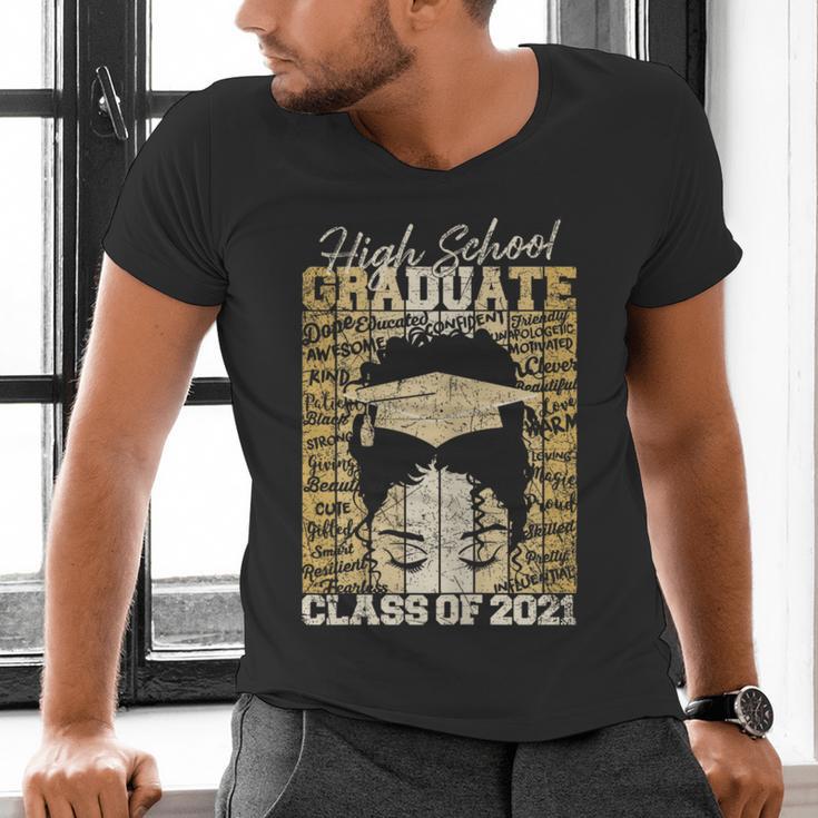 High School Graduate Queen Class Of 2021 Graduation Men's V-Neck T-Shirt