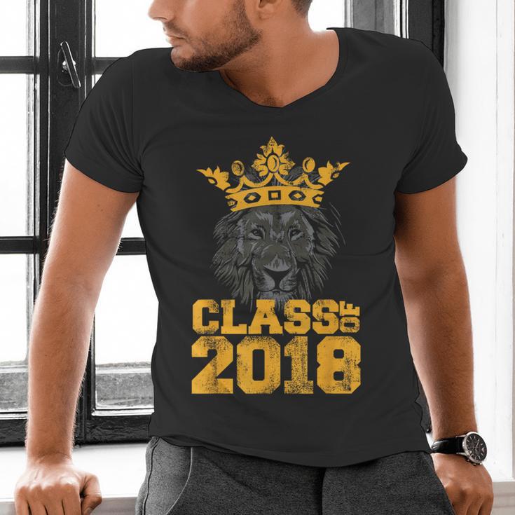 High School King Graduation Shirt Class Of 2018 Seniors Men's V-Neck T-Shirt