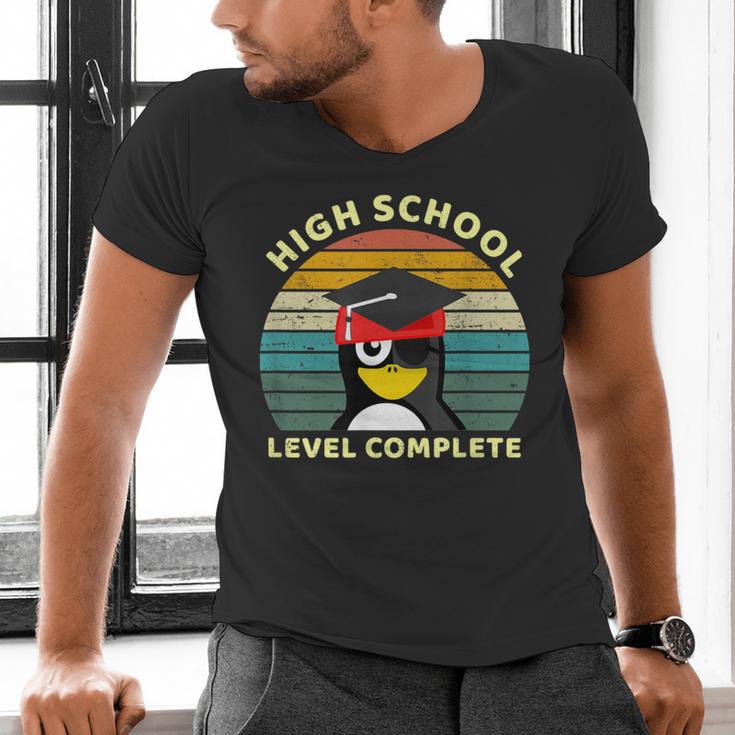 High School Level Complete Graduation Senior Students Men's V-Neck T-Shirt