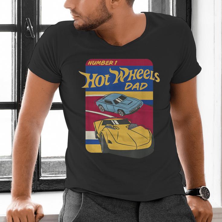 Hot Wheels Father's Day Number 1 Dad Men's V-Neck T-Shirt