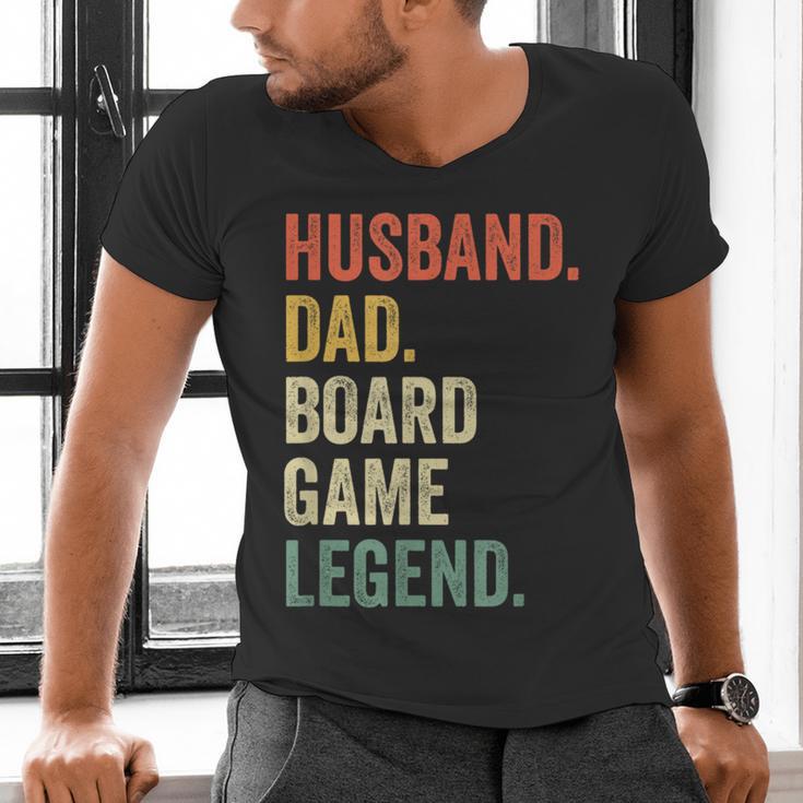 Husband Dad Board Game Night Legend Father Vintage Men's V-Neck T-Shirt Husband Dad Board Game Night Legend Father Vintage Men's V-Neck T-Shirt