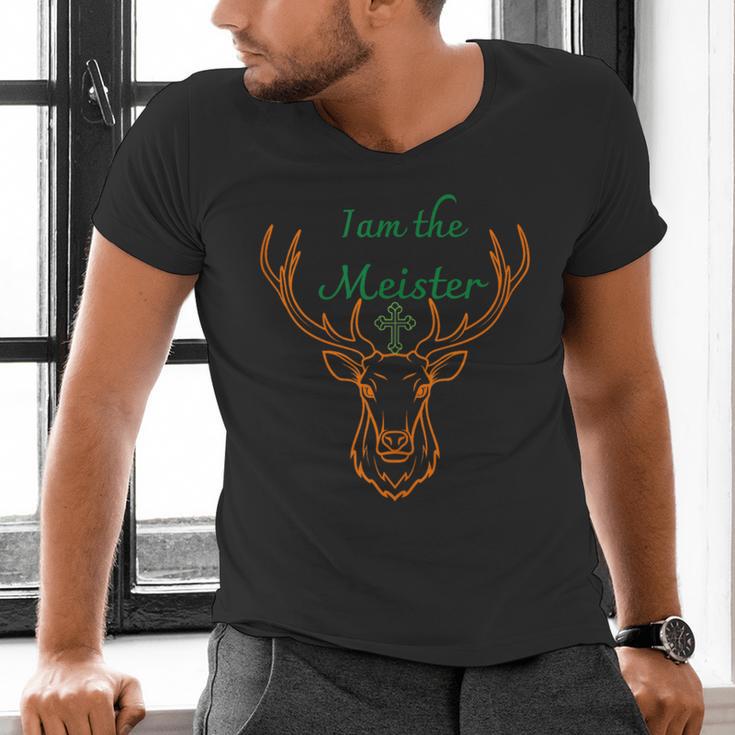 IAM The Meister Jaegermeister Dad Mom Deer Men's V-Neck T-Shirt
