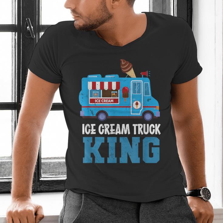 Ice Cream Truck King Nostalgia Summer Ice Cream Truck Driver Men's V-Neck T-Shirt Ice Cream Truck King Nostalgia Summer Ice Cream Truck Driver Men's V-Neck T-Shirt
