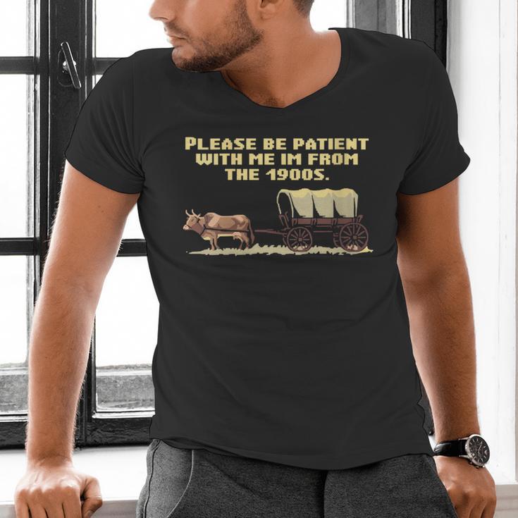 I'm From The 1900s Retro Wagon Men's V-Neck T-Shirt