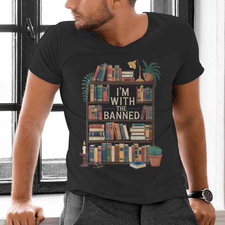 I'm With The Banned Books Reading Men's V-Neck T-Shirt