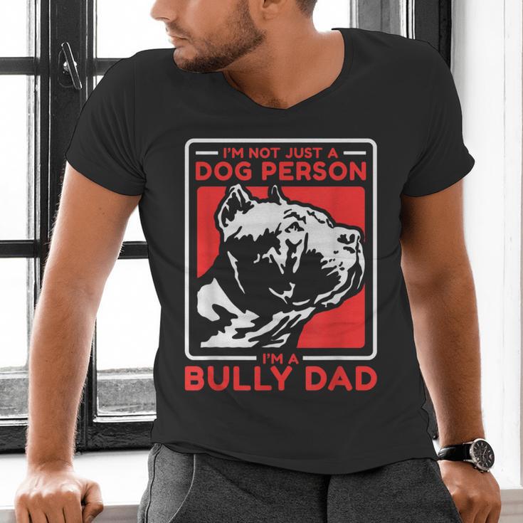 I'm A Bully Dad Dog Owner American Bully Men's V-Neck T-Shirt