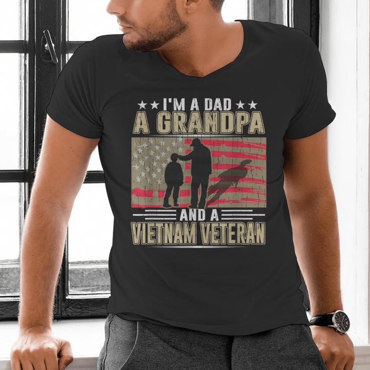 I'm A Dad a Grandpa And a Vietnam Veteran Men's V-Neck T-Shirt