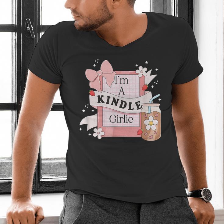 I'm A Kindle Girlie Book Lover Bookish Men's V-Neck T-Shirt