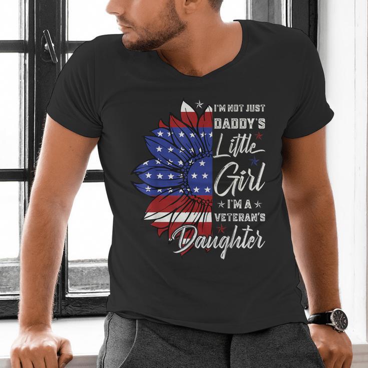 I'm Not Just a Daddy's Little Girl I'm a Veteran's Daughter Small Men's V-Neck T-Shirt