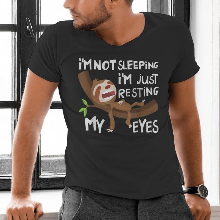 I'm Not Sleeping I'm Just Resting My Eyes Father's Day Dad Men's V-Neck T-Shirt