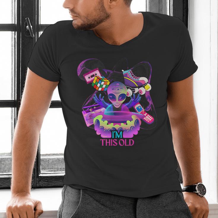 I’m This Old Retro 80s Nostalgia Alien Men's V-Neck T-Shirt I’m This Old Retro 80s Nostalgia Alien Men's V-Neck T-Shirt