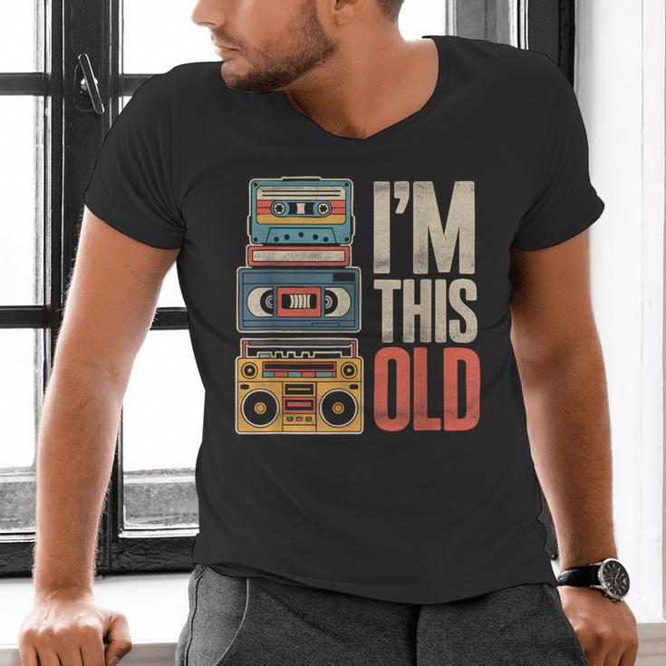 I'm This Old Vintage Cassette Tape Nostalgia Men's V-Neck T-Shirt
