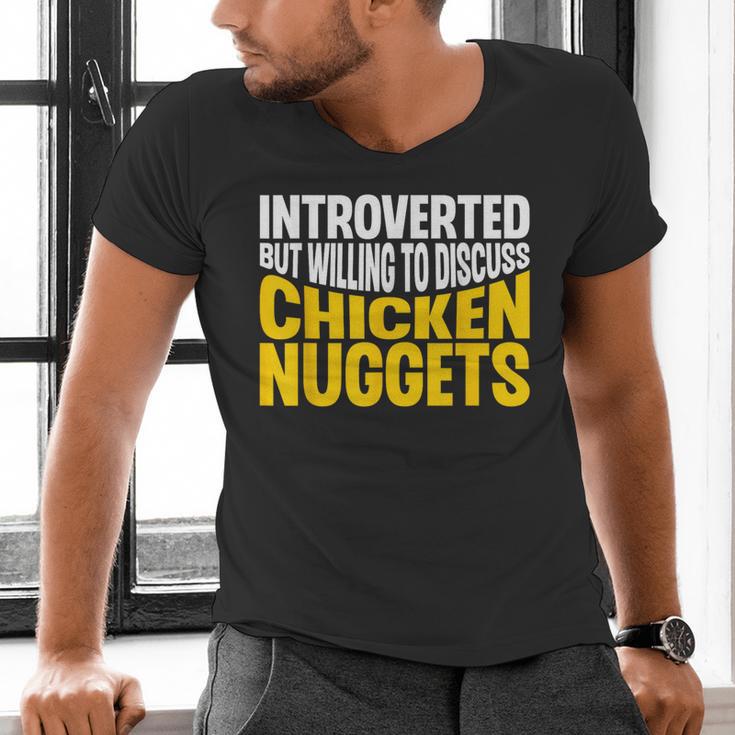 Introvert Antisocial Chicken Nugget Lover Foodie Men's V-Neck T-Shirt