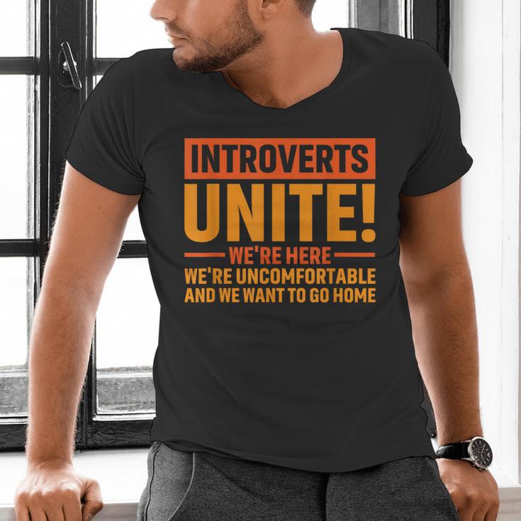 Introvert Antisocial Sarcasm Introverts Unite Anti Social Men's V-Neck T-Shirt