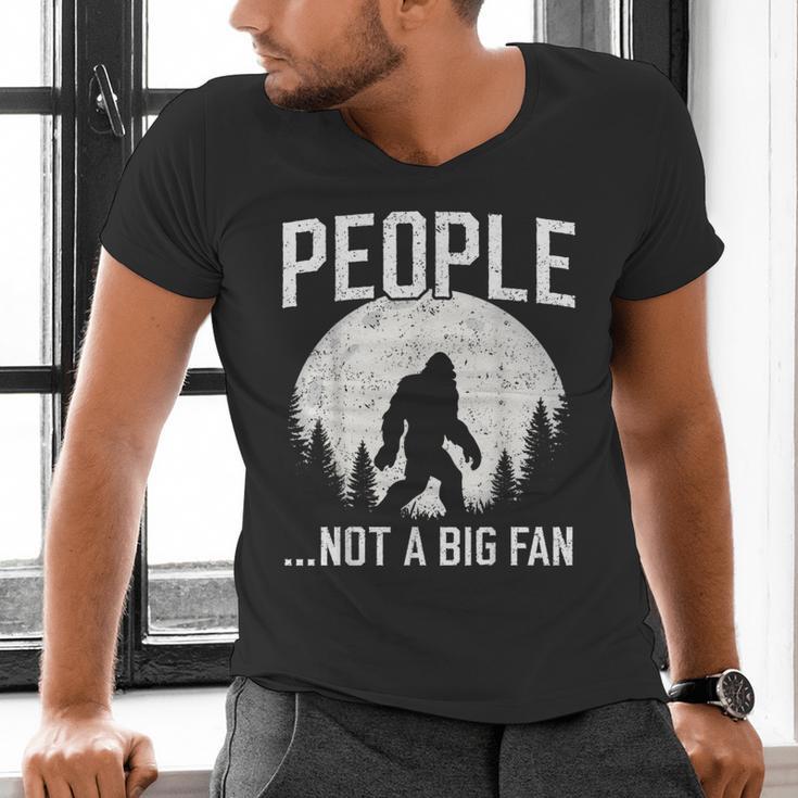 Introvert Bigfoot People Not A Big Fan Dad Joke Men's V-Neck T-Shirt