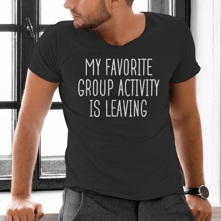 Introvert My Favorite Group Activity Is Leaving Men's V-Neck T-Shirt Introvert My Favorite Group Activity Is Leaving Men's V-Neck T-Shirt