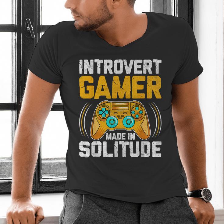 Introvert Gamer Video Games Anti Social Team Player Men's V-Neck T-Shirt