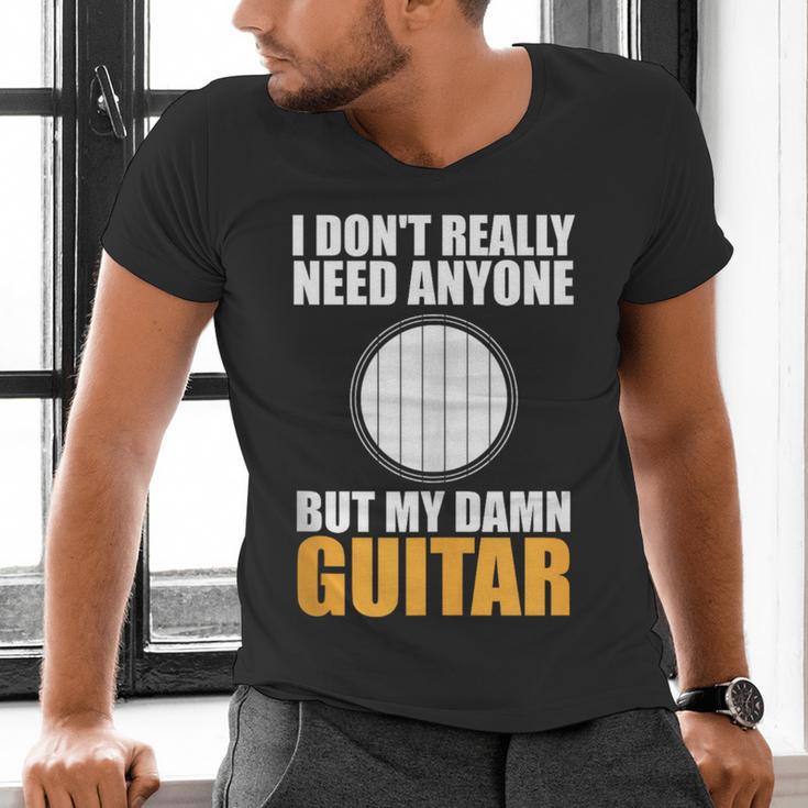 Introvert Guitarist Only Need Guitar Enjoy Acoustic Music Men's V-Neck T-Shirt Introvert Guitarist Only Need Guitar Enjoy Acoustic Music Men's V-Neck T-Shirt