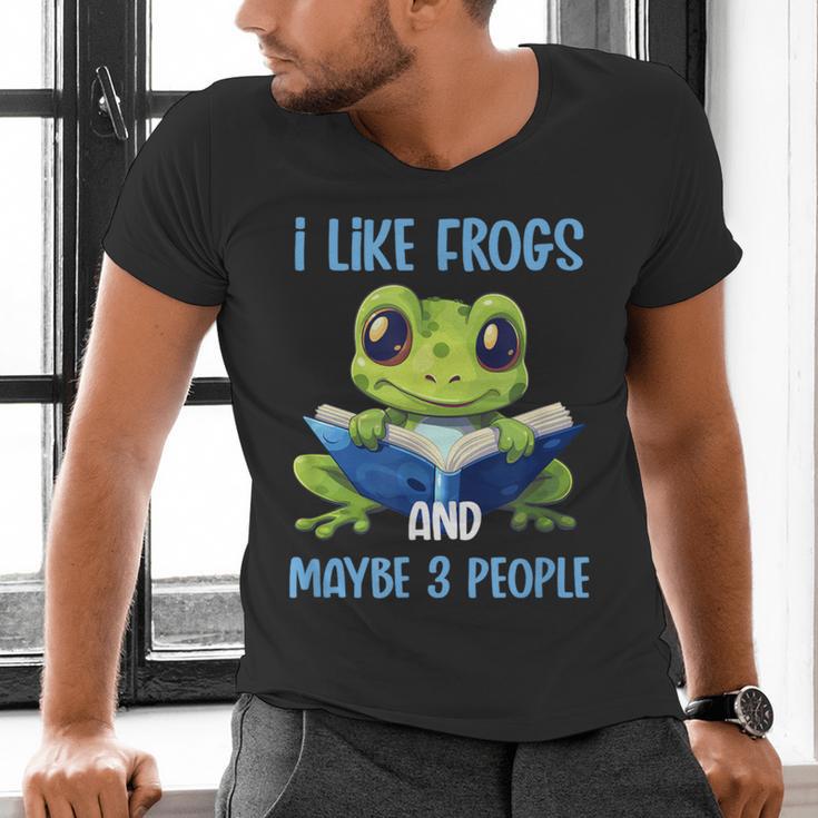 Introvert Herpetologists Amphibian Frog Lover Men's V-Neck T-Shirt Introvert Herpetologists Amphibian Frog Lover Men's V-Neck T-Shirt