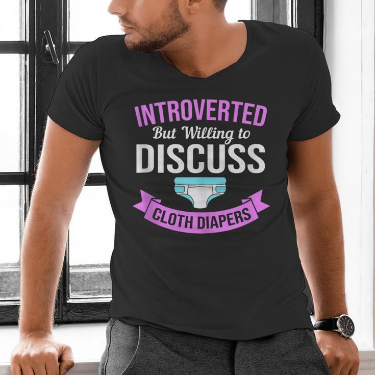 Introvert Hippie Mom Cloth Diapers Crunchy Mama Men's V-Neck T-Shirt