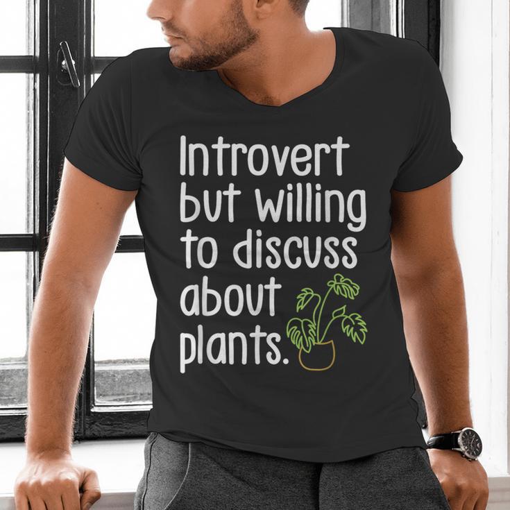 Introvert Humorous Plant Lover Gardening Men's V-Neck T-Shirt
