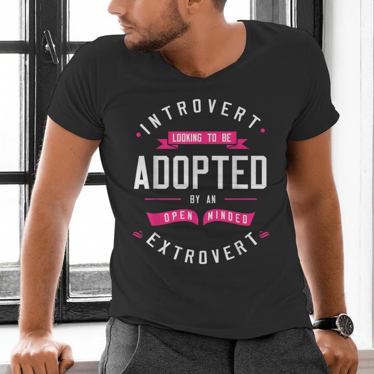 Introvert Looking To Be Adopted Introvert Humor Men's V-Neck T-Shirt Introvert Looking To Be Adopted Introvert Humor Men's V-Neck T-Shirt