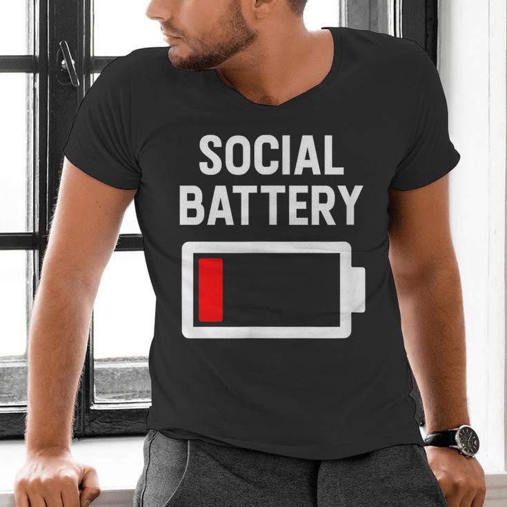 Introvert Low Social Battery Level Anti Social People Men's V-Neck T-Shirt Introvert Low Social Battery Level Anti Social People Men's V-Neck T-Shirt