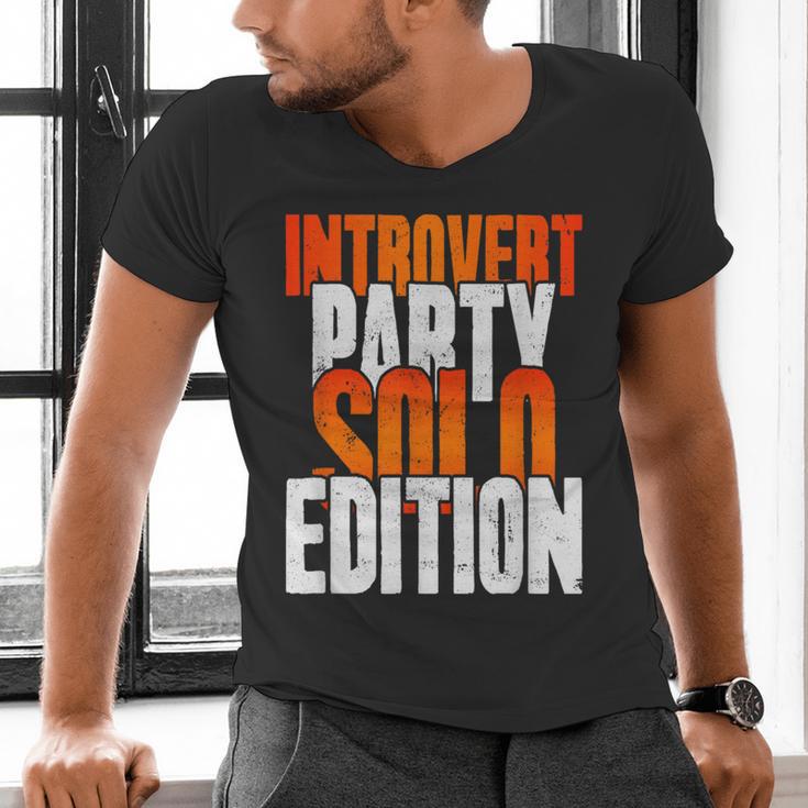Introvert Party Solo Edition Sarcastic People Hater Men's V-Neck T-Shirt