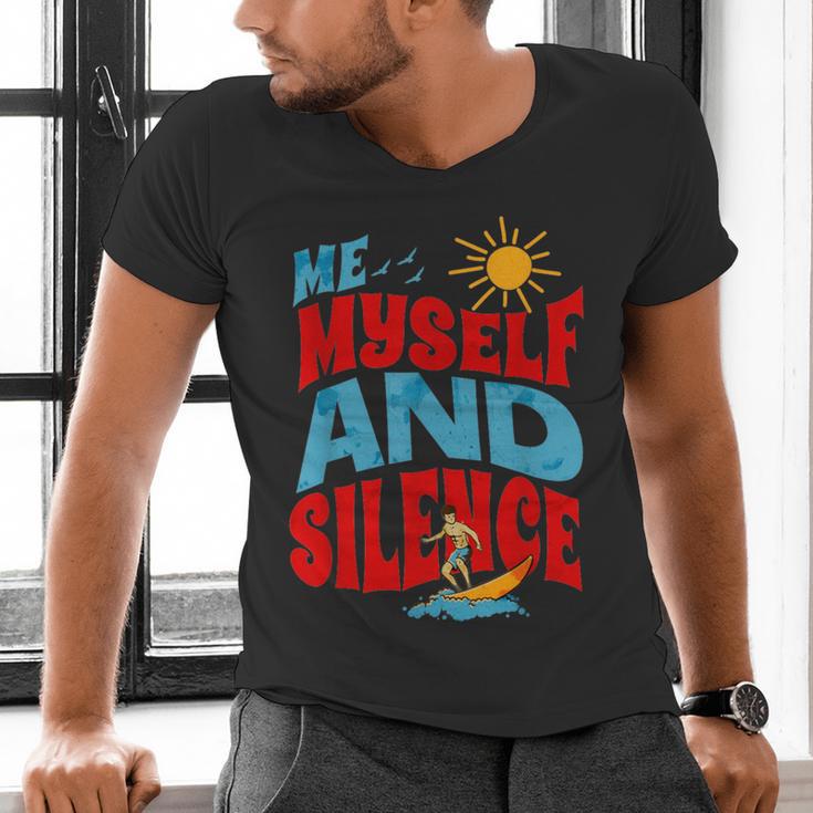 Introvert Relaxation Me Myself And Silence Summer Vacation For Men Women Men's V-Neck T-Shirt Introvert Relaxation Me Myself And Silence Summer Vacation For Men Women Men's V-Neck T-Shirt