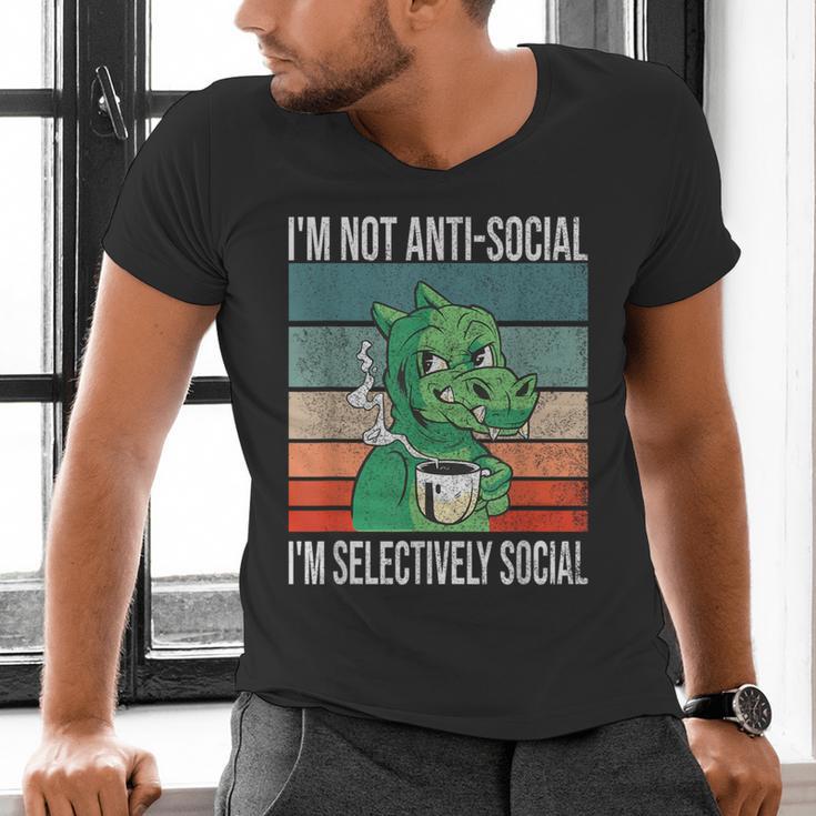 Introvert Selectively Social Anti-Social Shy Men's V-Neck T-Shirt Introvert Selectively Social Anti-Social Shy Men's V-Neck T-Shirt
