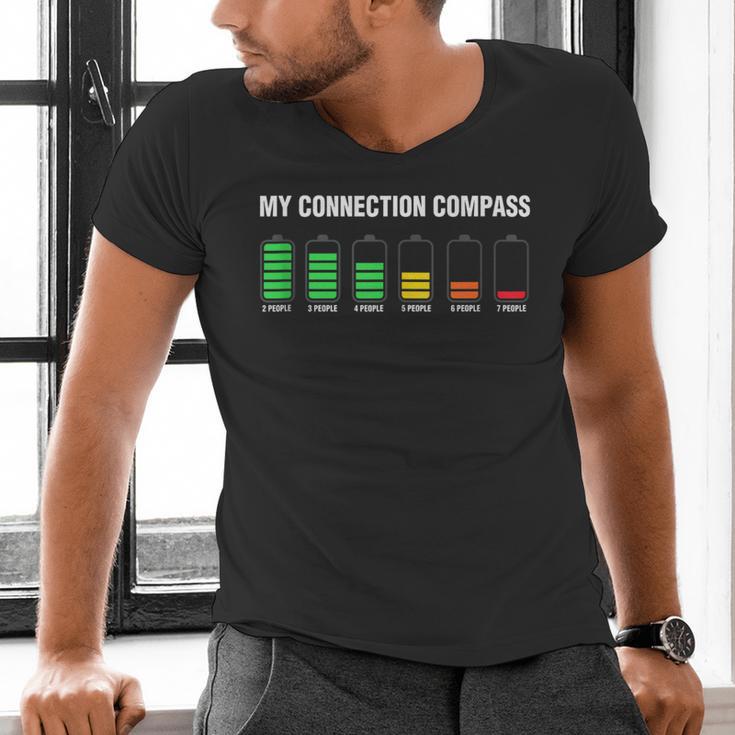 Introvert Tired Battery Men's V-Neck T-Shirt Introvert Tired Battery Men's V-Neck T-Shirt
