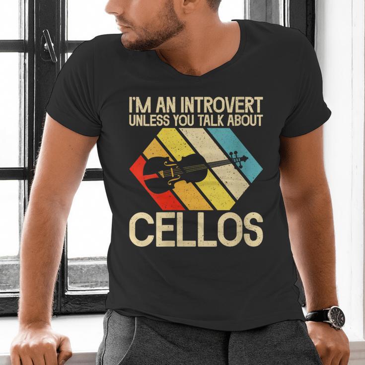Im An Introvert Unless You Talk About Cellos Men's V-Neck T-Shirt Im An Introvert Unless You Talk About Cellos Men's V-Neck T-Shirt