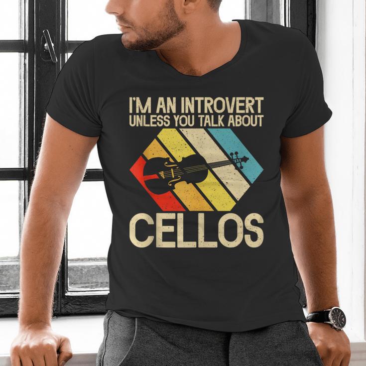 Im An Introvert Unless You Talk About Cellos Men's V-Neck T-Shirt Im An Introvert Unless You Talk About Cellos Men's V-Neck T-Shirt