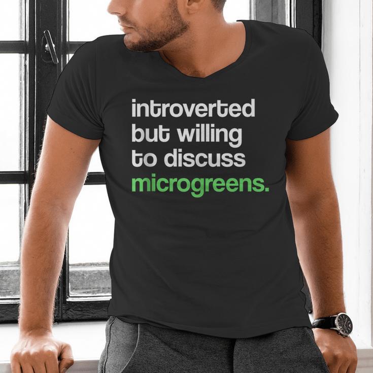 Introvert But Willing To Discuss Microgreens Urban Farming Men's V-Neck T-Shirt