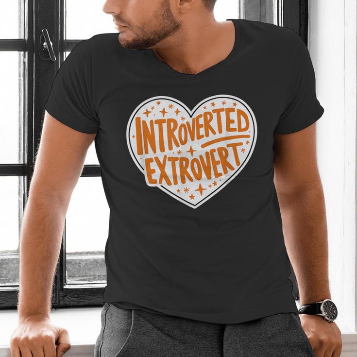 Introverted Extrovert People Hater Calm Peace Lover Men's V-Neck T-Shirt Introverted Extrovert People Hater Calm Peace Lover Men's V-Neck T-Shirt