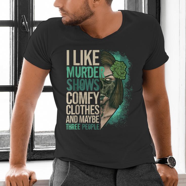 Introverted Murder Shows True Crime Lovers Introvert Men's V-Neck T-Shirt Introverted Murder Shows True Crime Lovers Introvert Men's V-Neck T-Shirt