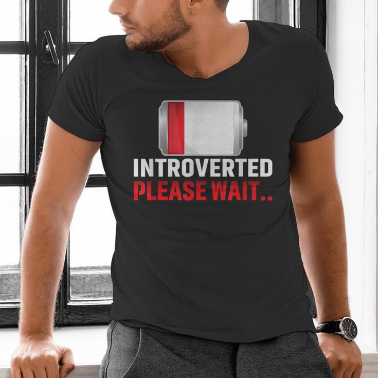 Introverted Please Wait Introvert Saying Sarcasm Men's V-Neck T-Shirt