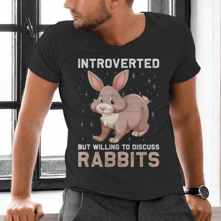 Introverted Rabbits Bunny Lover Rabbit Introvert Men's V-Neck T-Shirt