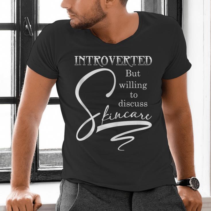 Introverted Skincare Esthetician Beautician Cosmetologist Men's V-Neck T-Shirt