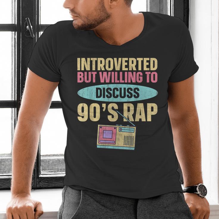 Introverted But Willing To Discuss 90's Rap Men's V-Neck T-Shirt Introverted But Willing To Discuss 90's Rap Men's V-Neck T-Shirt