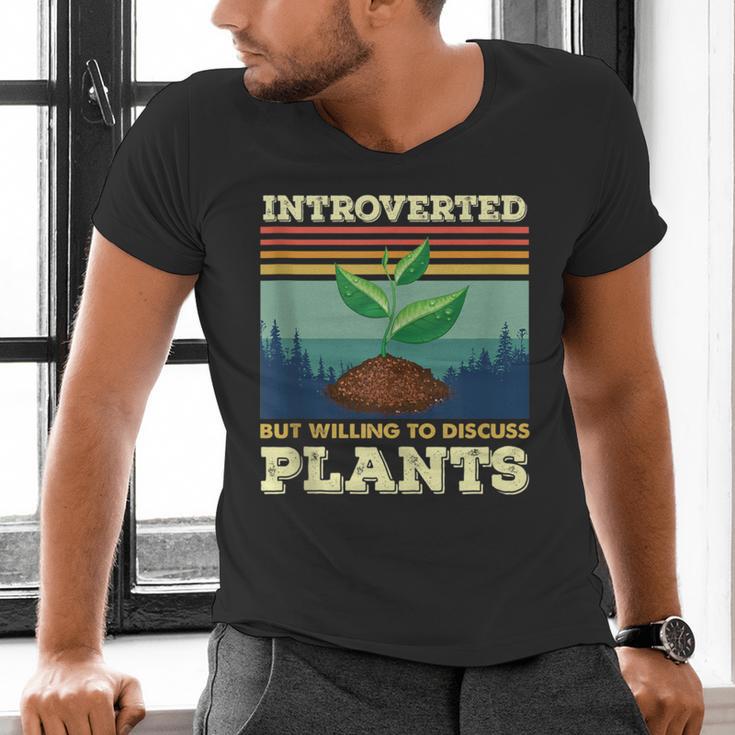 Introverted But Willing To Discuss Plants Men's V-Neck T-Shirt