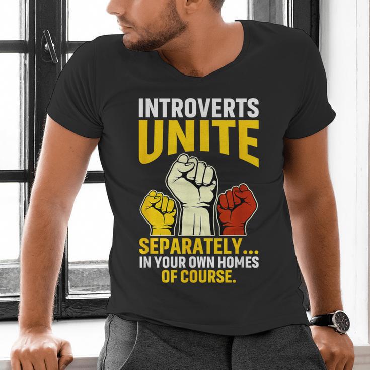 Introverts Unite Introvert Antisocial Anti Social Men's V-Neck T-Shirt